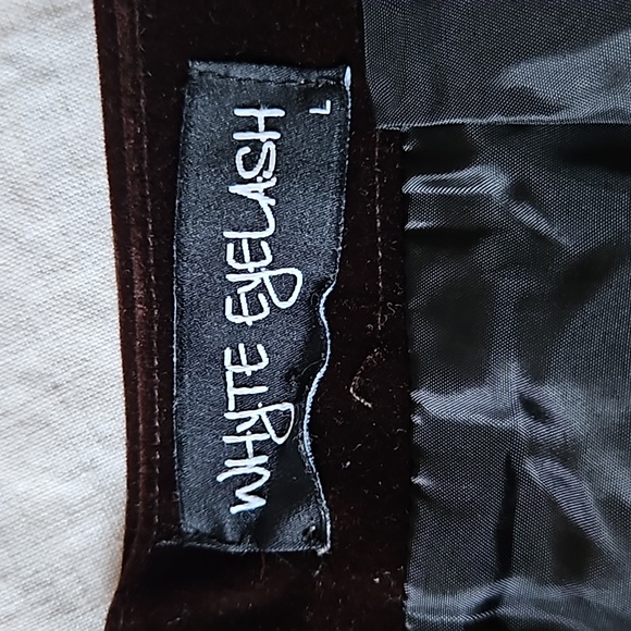 Whyte eyelash 70s Patchwork Velvet Skirt Autumnal Colors Front Pockets Zs Large - Picture 10 of 12